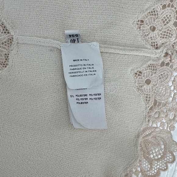 Blumarine Cream Dress with Lace Accents - Picture 5 of 6